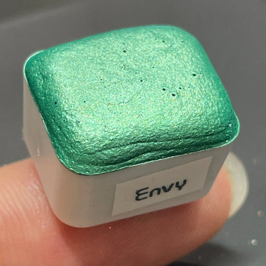 Envy green watercolor paints half pan