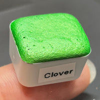 Clover green Handmade shimmer watercolor paints
