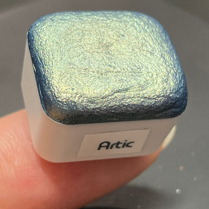 Arctic Blue Half Handmade shimmer watercolor paints