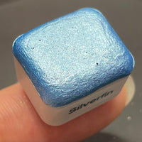 Silverfin blue watercolor paints half pan