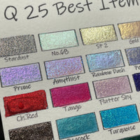 Q25 Best Item Set iuile handmade shimmer color shift chameleon hologram watercolor paint quarter pan