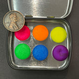 Button Neon night set handmade shimmer glittery color shift watercolor paints