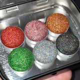 Button Galaxy set for Handmade Chunky Holo glitter watercolor paints half pans in Tin case