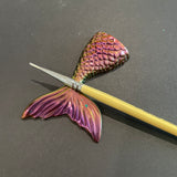 Mermaid Tail Brush Rest Pen Holder Pigment Epoxy Calligraphy Watercolor