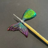 Mermaid Tail Brush Rest Pen Holder Pigment Epoxy Calligraphy Watercolor
