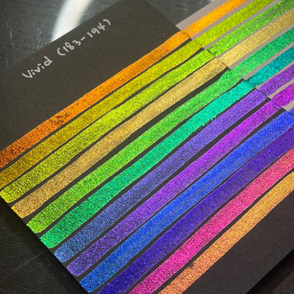 Half [No.183 to 194] Vivid series Handmade Super Chrome Color Shift Watercolor Paint