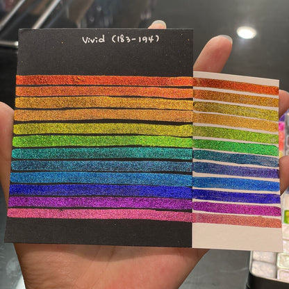 Half [No.183 to 194] Vivid series Handmade Super Chrome Color Shift Watercolor Paint
