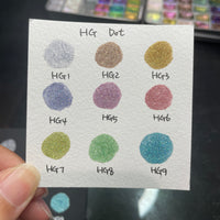 HG set Hologram glitter handmade watercolor paints