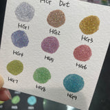 HG set Hologram glitter handmade watercolor paints