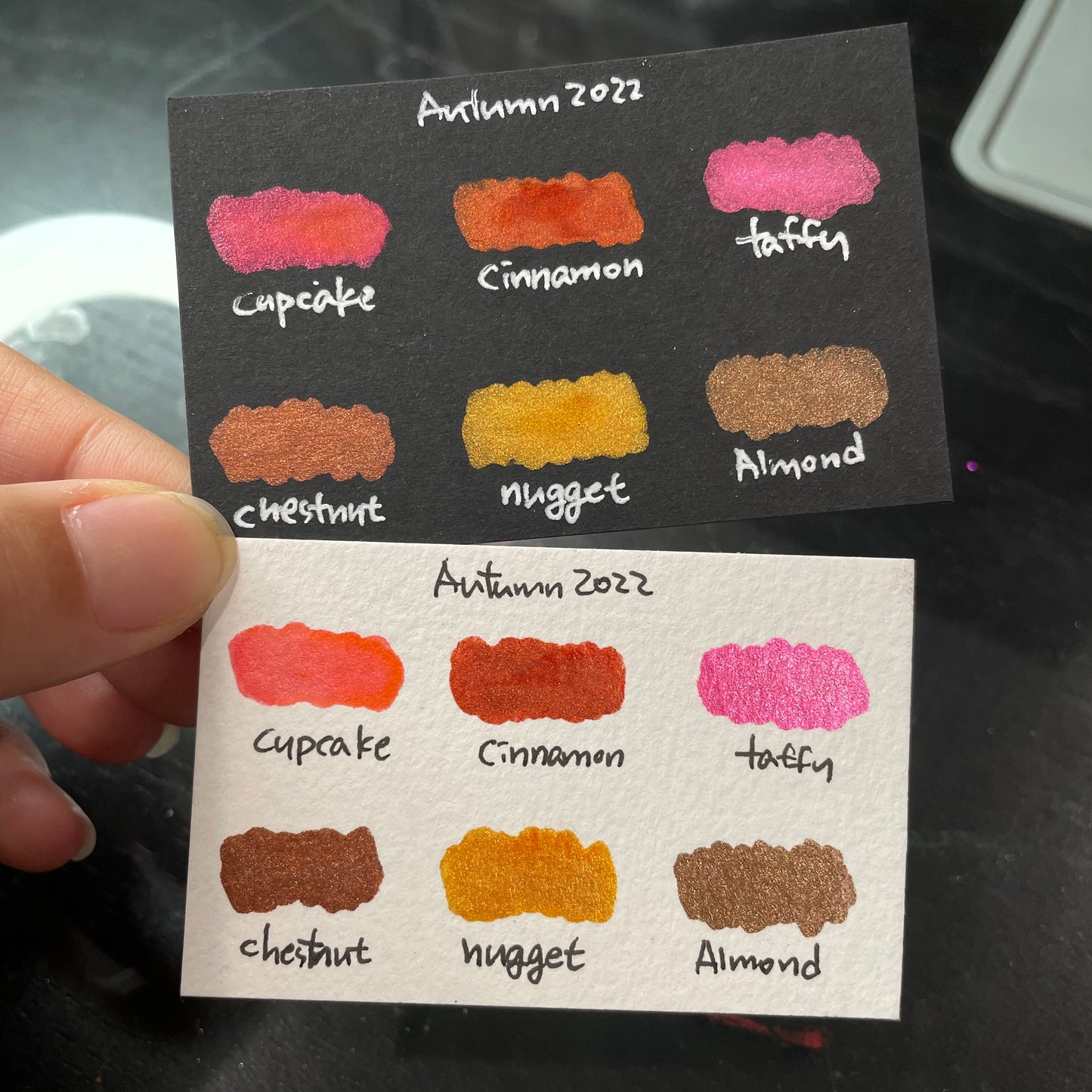 Autumn 2022 Mica Handmade Shimmer Metallic Watercolor Paint Half By iuilewatercolors