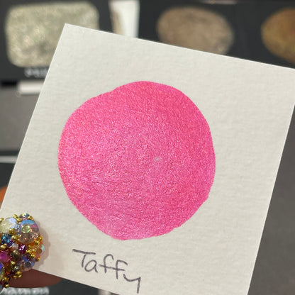 Taffy Pink Shimmer Metallic Watercolor Paints Half Pans Autumn2022
