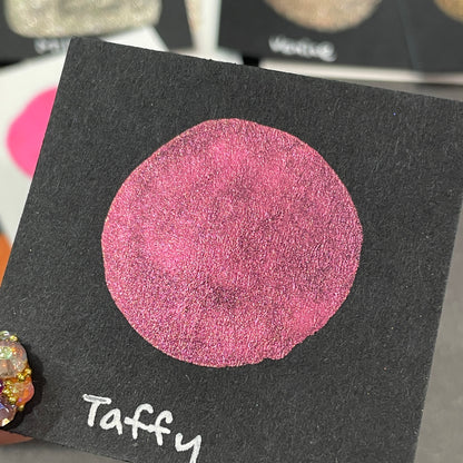 Taffy Pink Shimmer Metallic Watercolor Paints Half Pans Autumn2022