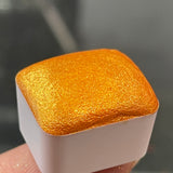 Nugget Yellow Shimmer Metallic Watercolor Paints Half Pans Autumn2022