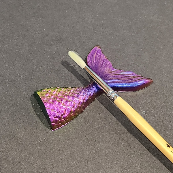 Mermaid Tail Brush Rest Pen Holder Pigment Epoxy Calligraphy Watercolor