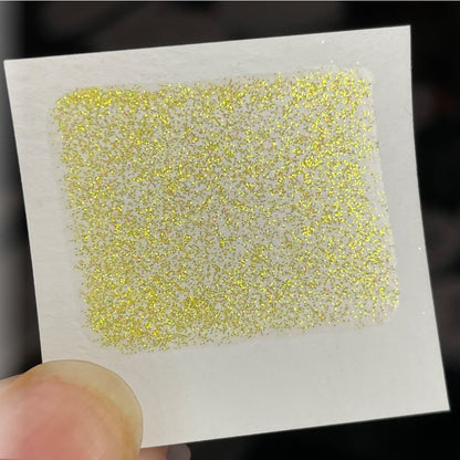 Pineapple Jelly Bean Chunky glitter watercolor paints half pan