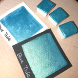 Blue tide teal watercolor paints half pan