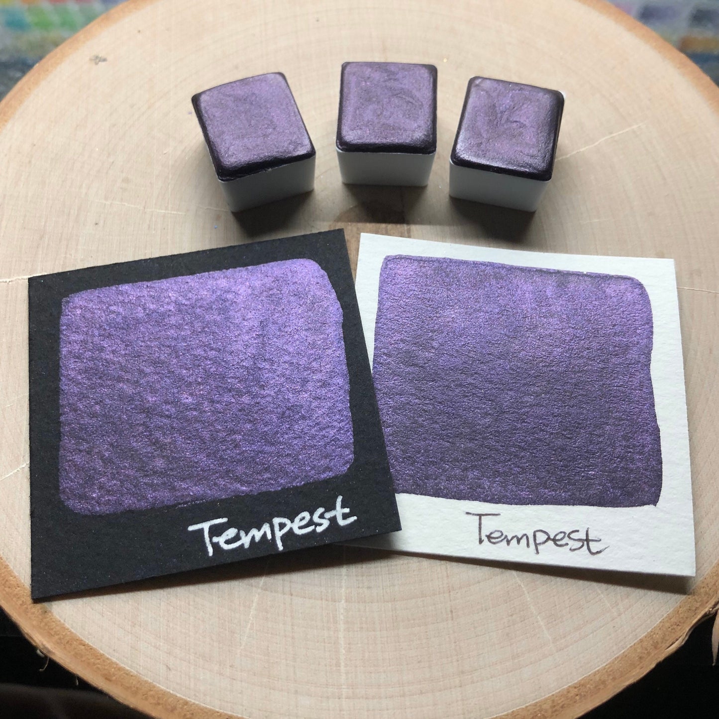 Tempest purple watercolor paints half pan