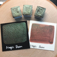 Magic bean brown watercolor paints half pan
