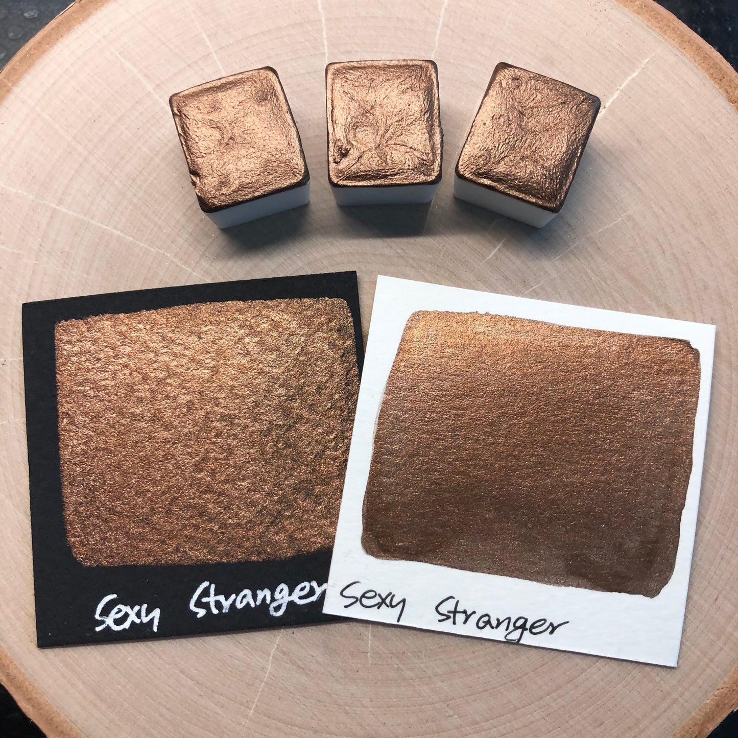 Sexy stranger brown watercolor paints half pan