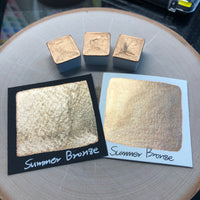 Summer bronze gold watercolor paints half pan