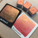 Bridesmaid orange watercolor paints half pans