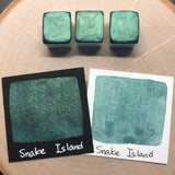 Snake Island Green watercolor paints half pan