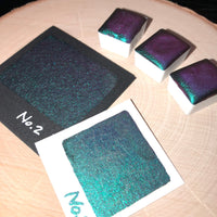 No.2 number series Handmade color shift watercolor paints chrome pigments Half/Quarter/Mini
