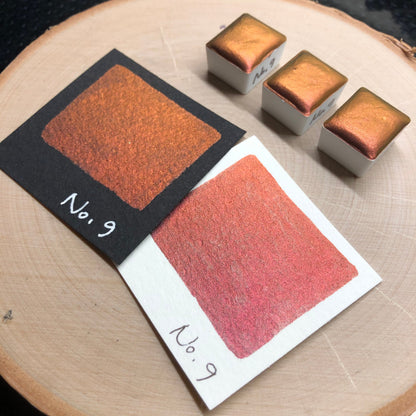 No.9 number series Handmade color shift watercolor paints chrome pigments Half/Quarter/Mini