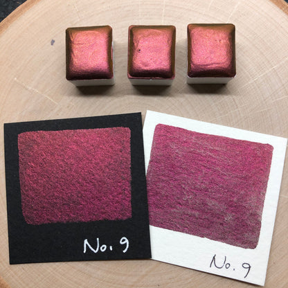 No.9 number series Handmade color shift watercolor paints chrome pigments Half/Quarter/Mini