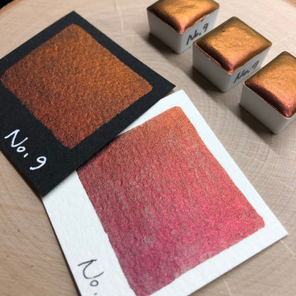 No.9 number series Handmade color shift watercolor paints chrome pigments Half/Quarter/Mini