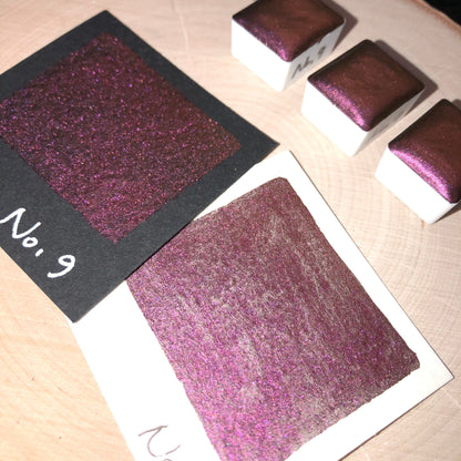 No.9 number series Handmade color shift watercolor paints chrome pigments Half/Quarter/Mini