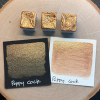 Poppycock gold watercolor paints half pan