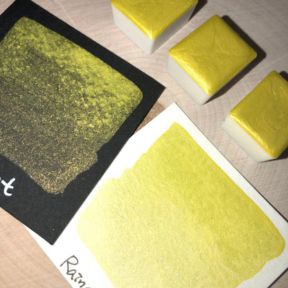 Raincoat yellow watercolor paints half pans