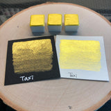 Taxi yellow watercolor paints half pan