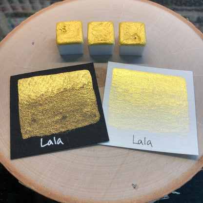 Last Chance! Lala yellow watercolor paints half pan Discontinued