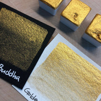 Golden buddha gold watercolor paints half pan