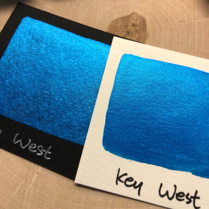 Key West blue watercolor paints Half pans