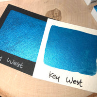 Key West blue watercolor paints Half pans