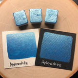 Aphrodite blue watercolor paints half pan