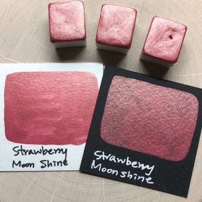 Strawberry Moonshine pink watercolor paints half pan