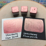Strawberry Moonshine pink watercolor paints half pan