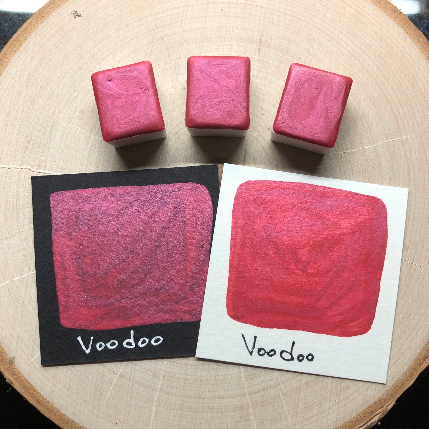 Voodoo pink watercolor paints half pan