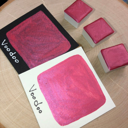 Voodoo pink watercolor paints half pan