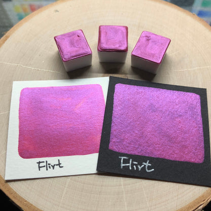 Flirt pink watercolor paints half pan