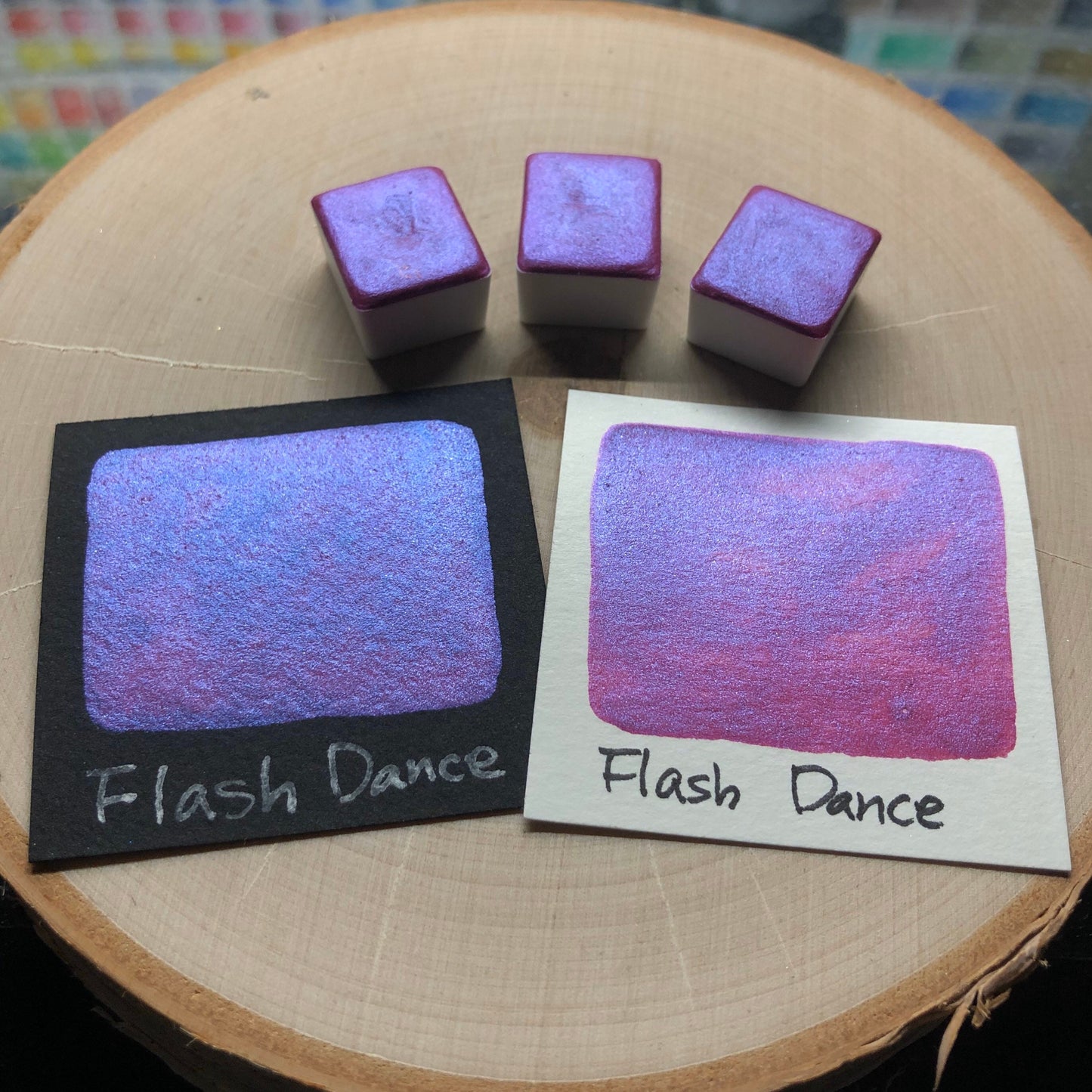 Flash dance pink watercolor paints half pans