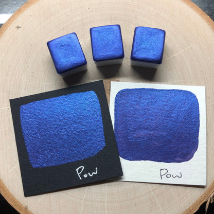 Pow purple watercolor paints half pans