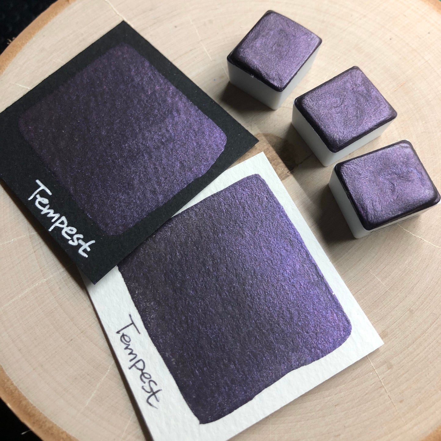 Tempest purple watercolor paints half pan