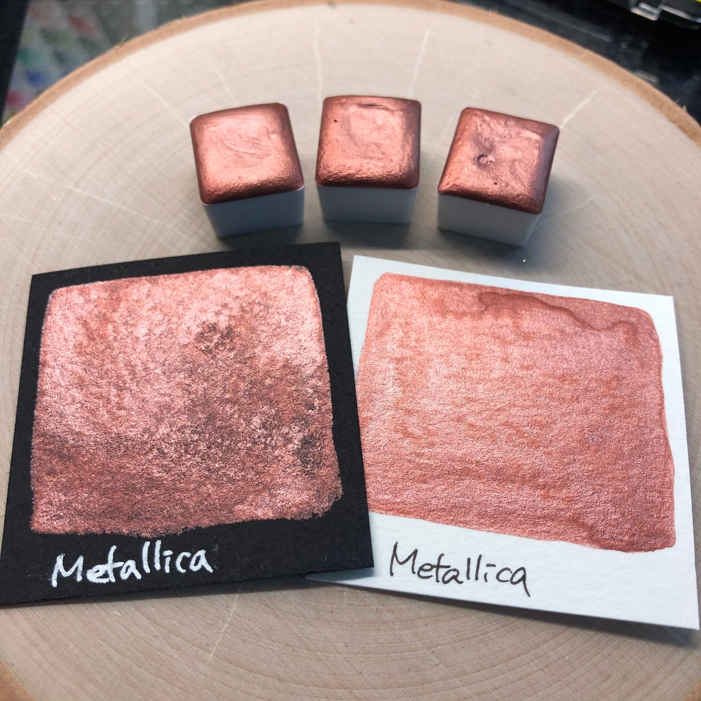 Metallica red watercolor paints half pan