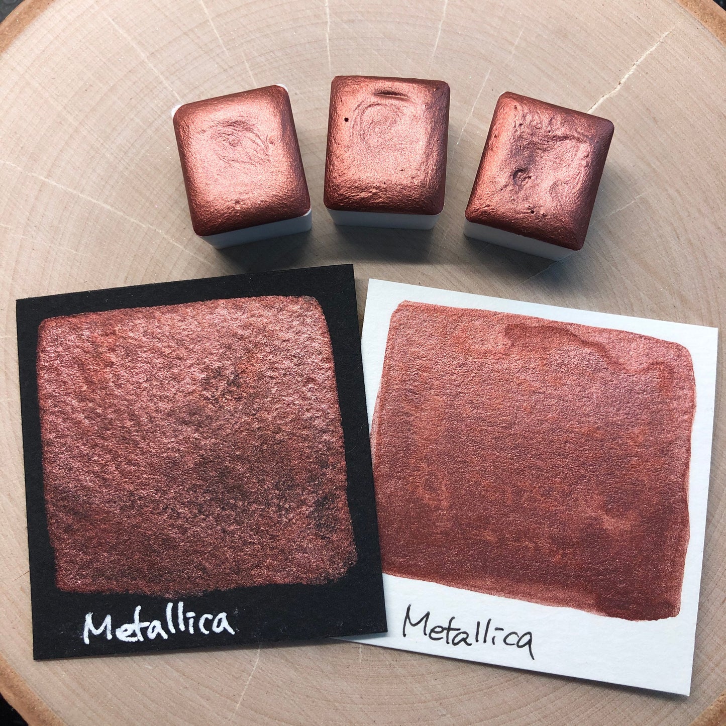 Metallica red watercolor paints half pan