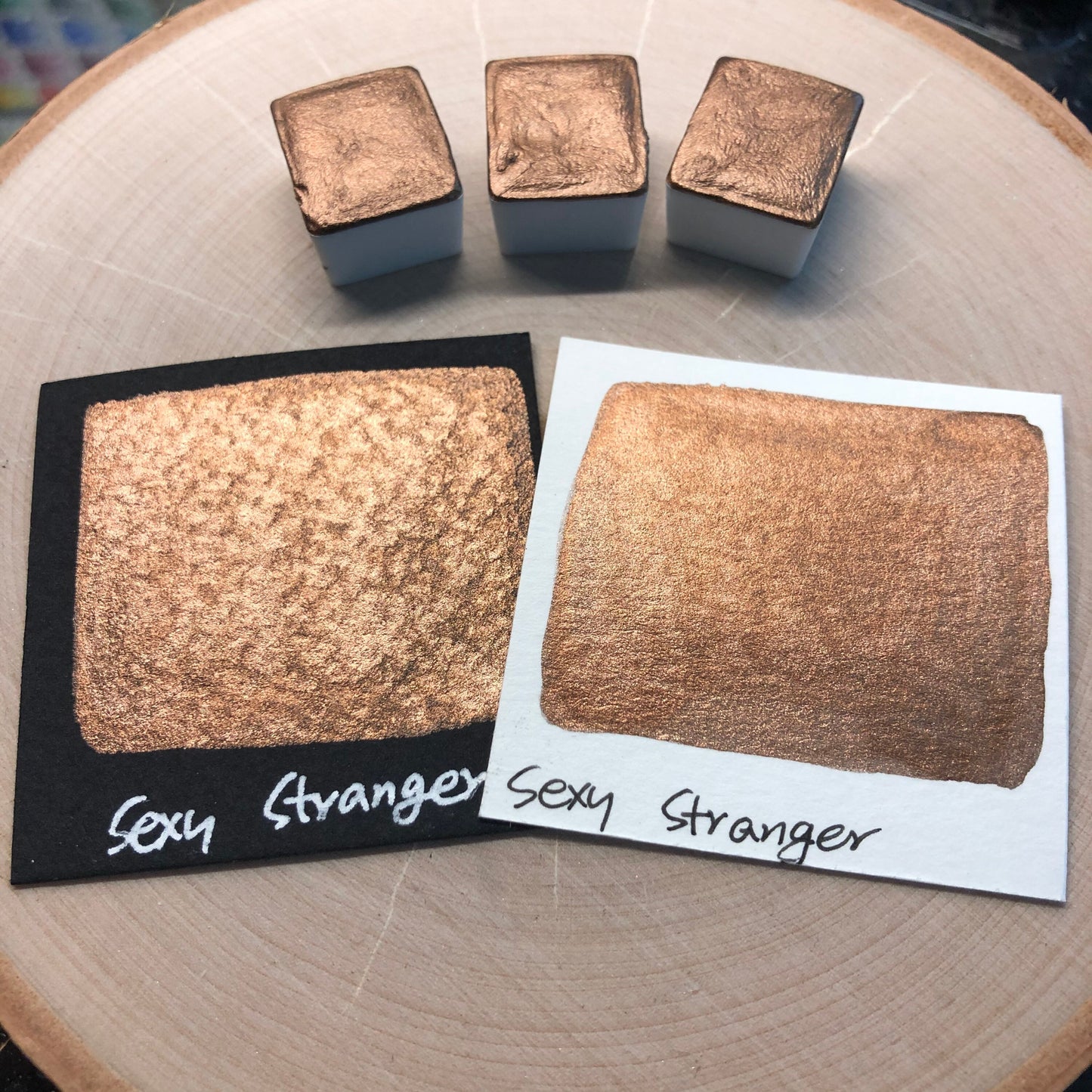 Sexy stranger brown watercolor paints half pan